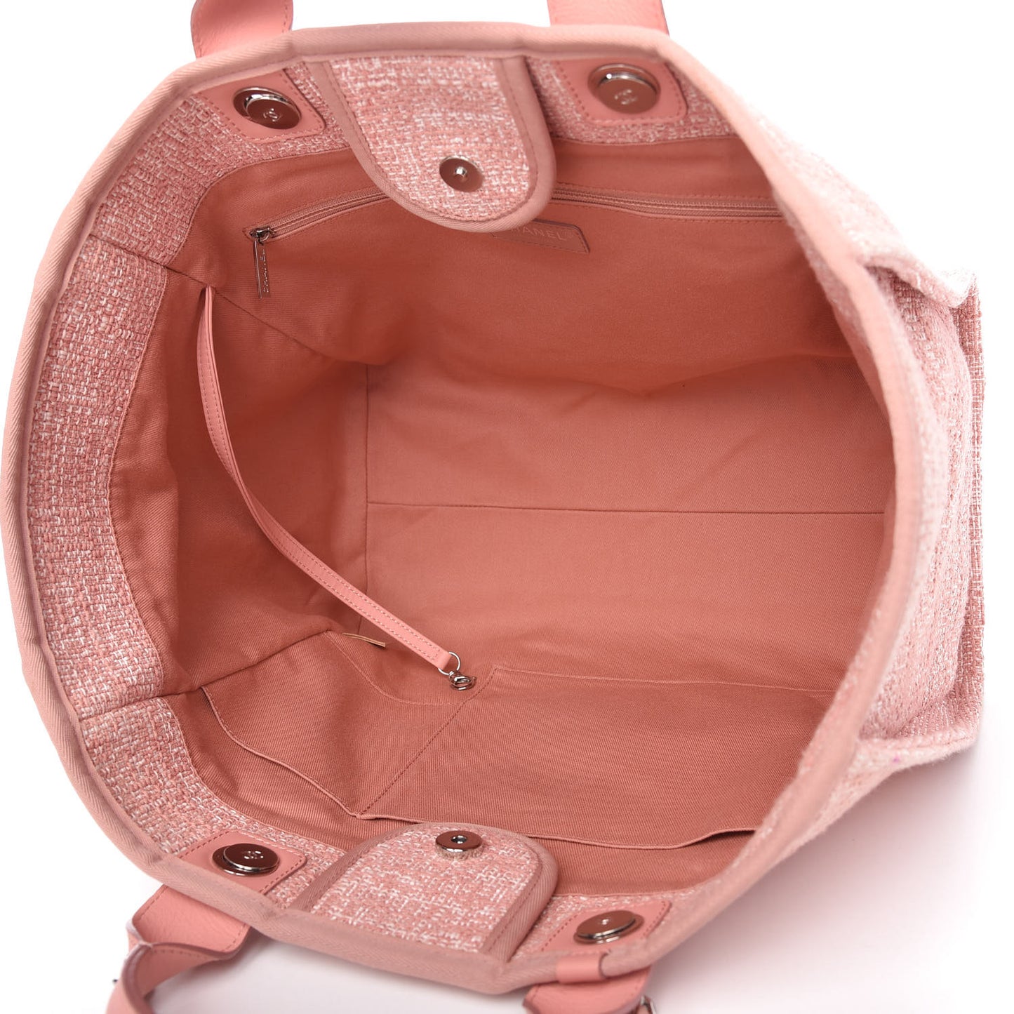 Straw Lurex Medium Deauville Tote Pink