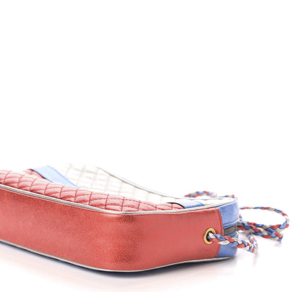 Gucci Laminated Nappa Trapuntata Small Zumi Shoulder Bag Rosso Marine Argento 10 of 11