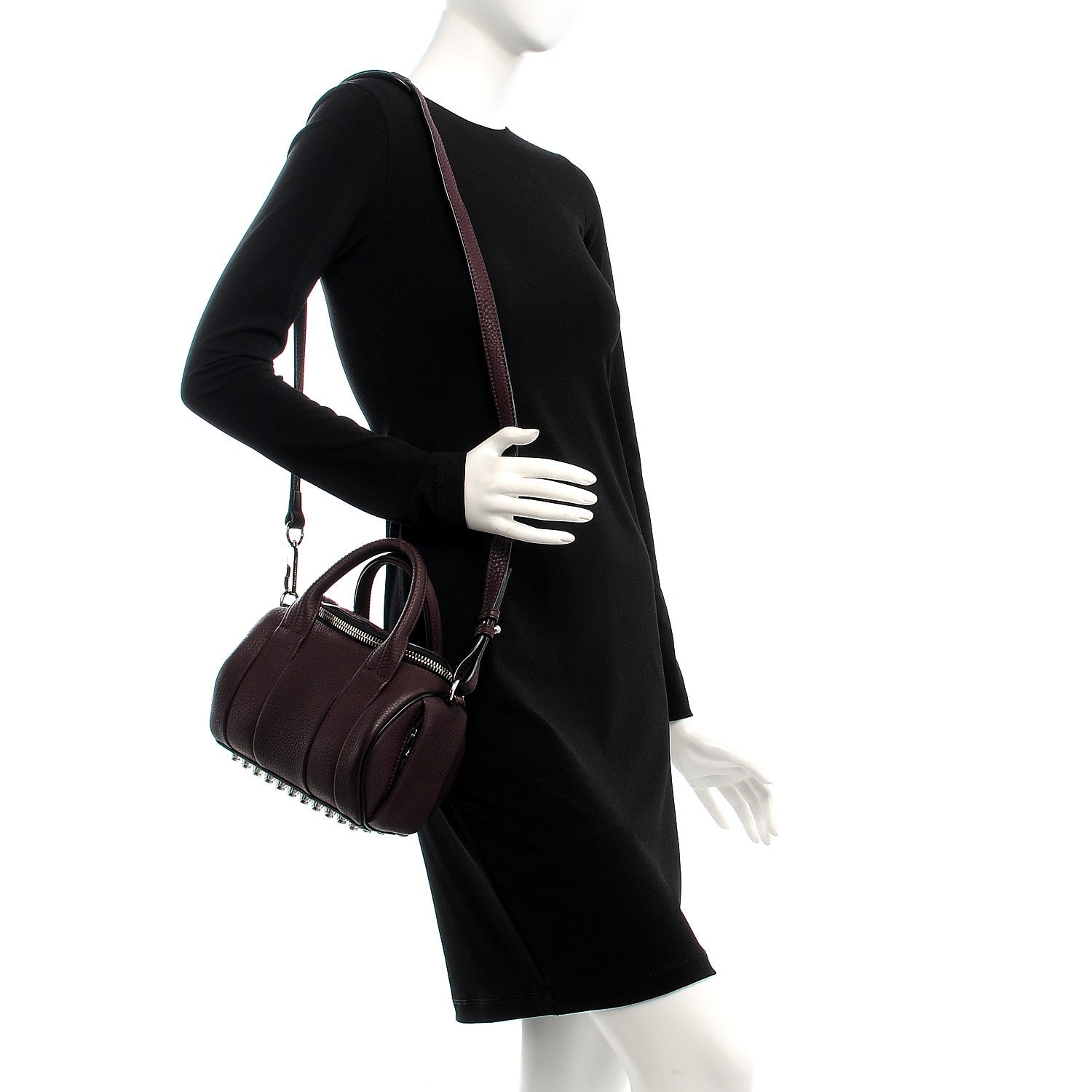Alexander Wang Pebbled Calfskin Mini Rockie Matte Oxblood 2 of 9