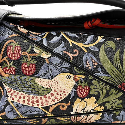 Loewe X WILLIAM MORRIS Calfskin Puzzle Bag Black Multicolor 7 of 9