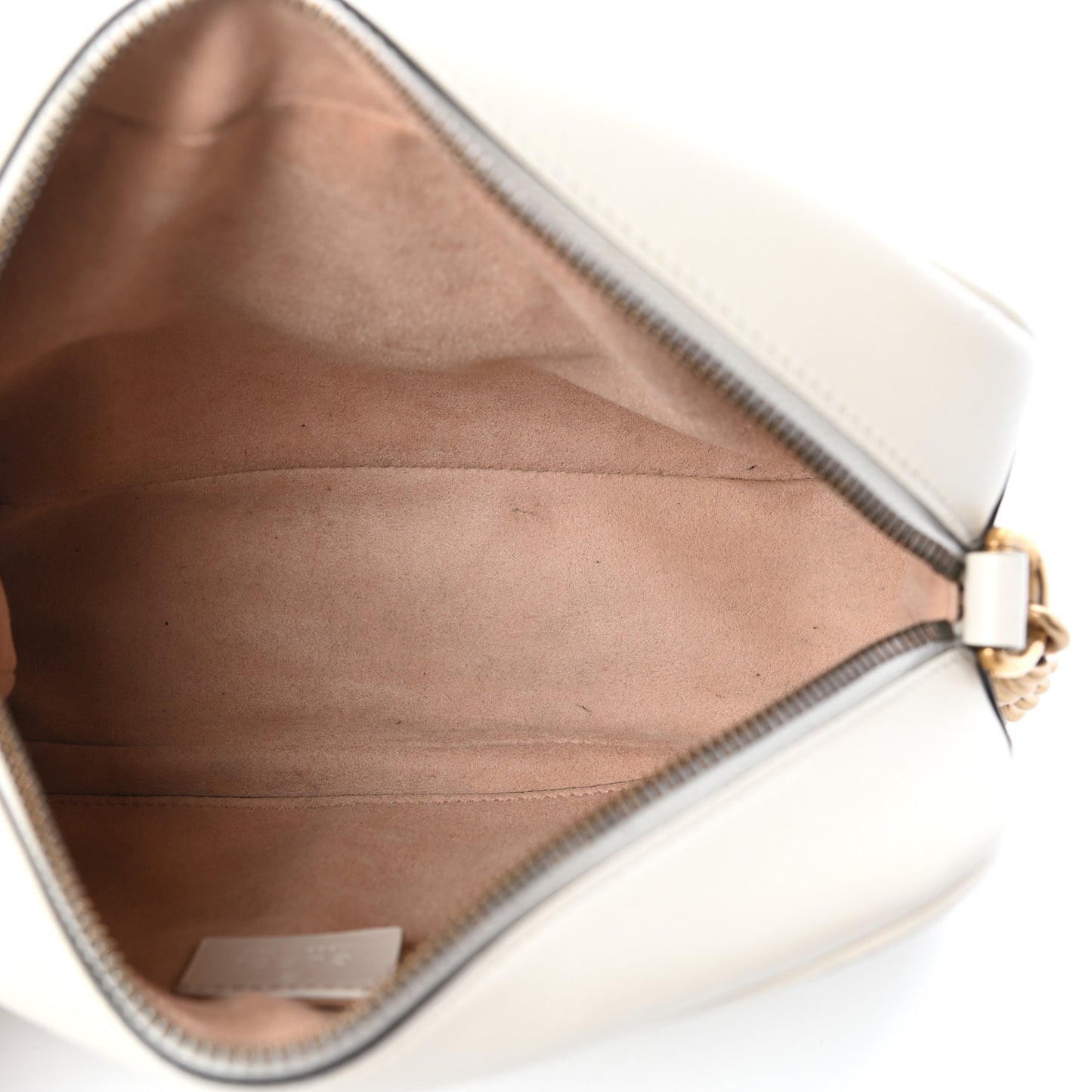 Calfskin Matelasse Small GG Marmont Chain Shoulder Bag White