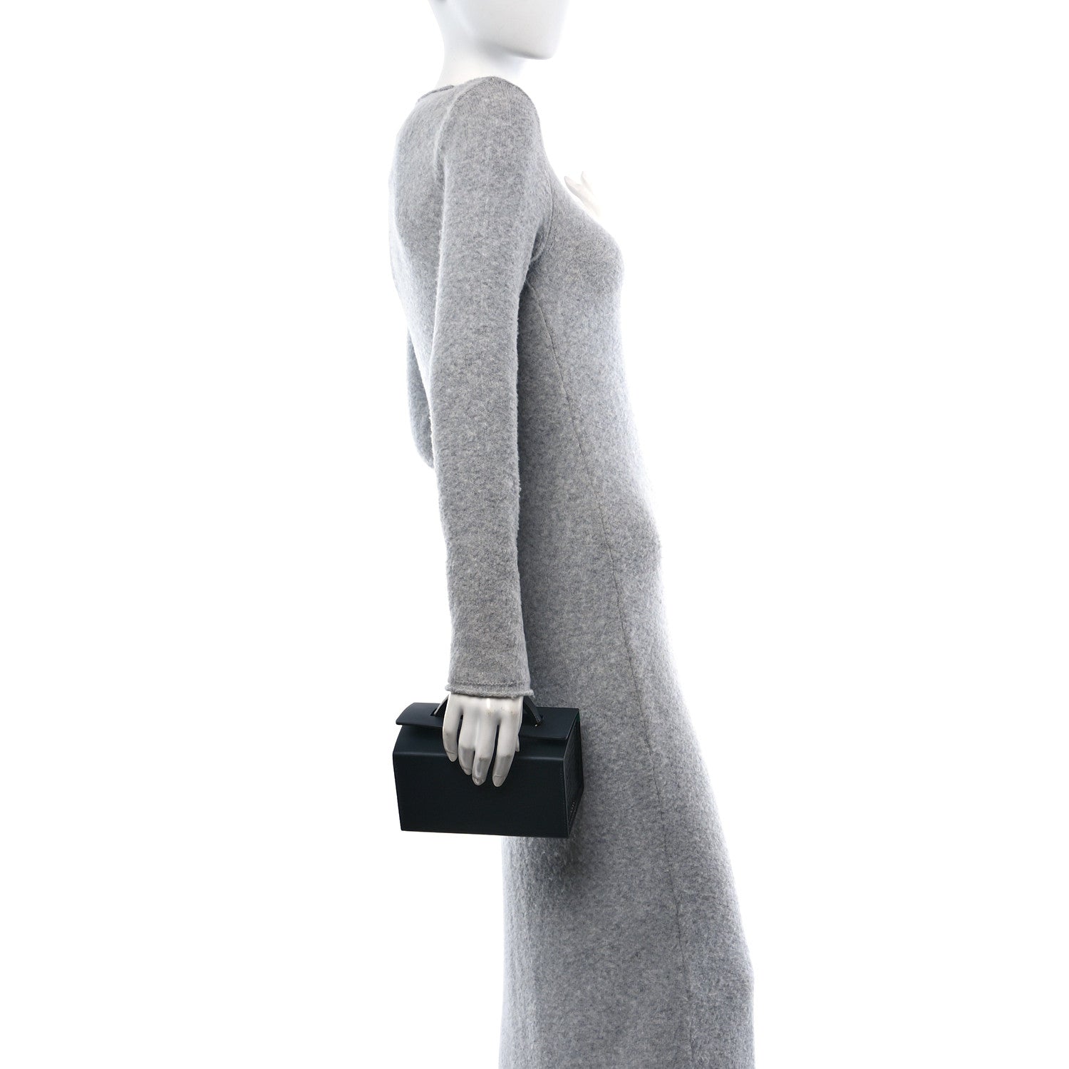Hermes Vache Hunter Shiny Crocodile Petit H Box Bag Caban Black Menthe 3 of 10