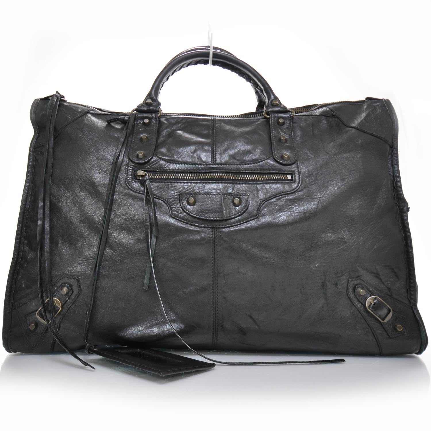 Balenciaga Chevre Weekender Black 2 of 11