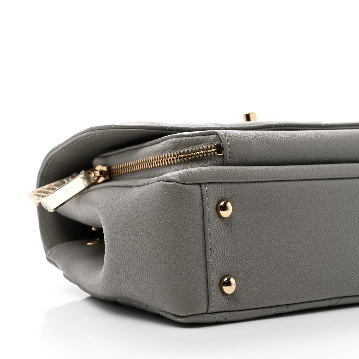 Chanel Caviar Quilted Medium Business Affinity Flap Grey 8 of 9