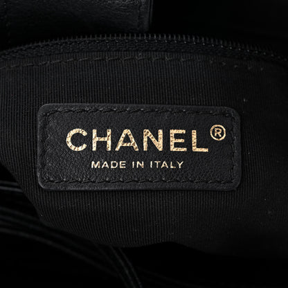 Chanel Calfskin Stitched Large Chevron Chic Shopping Bag Black 8 of 13