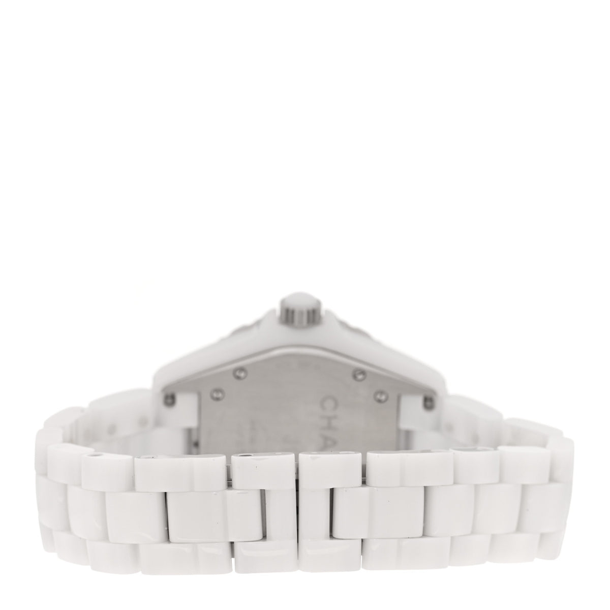 Chanel Stainless Steel Ceramic Diamond Pink Mother of Pearl 38mm J12 Automatic Watch White 3 of 5