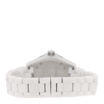 Chanel Stainless Steel Ceramic Diamond Pink Mother of Pearl 38mm J12 Automatic Watch White 3 of 5