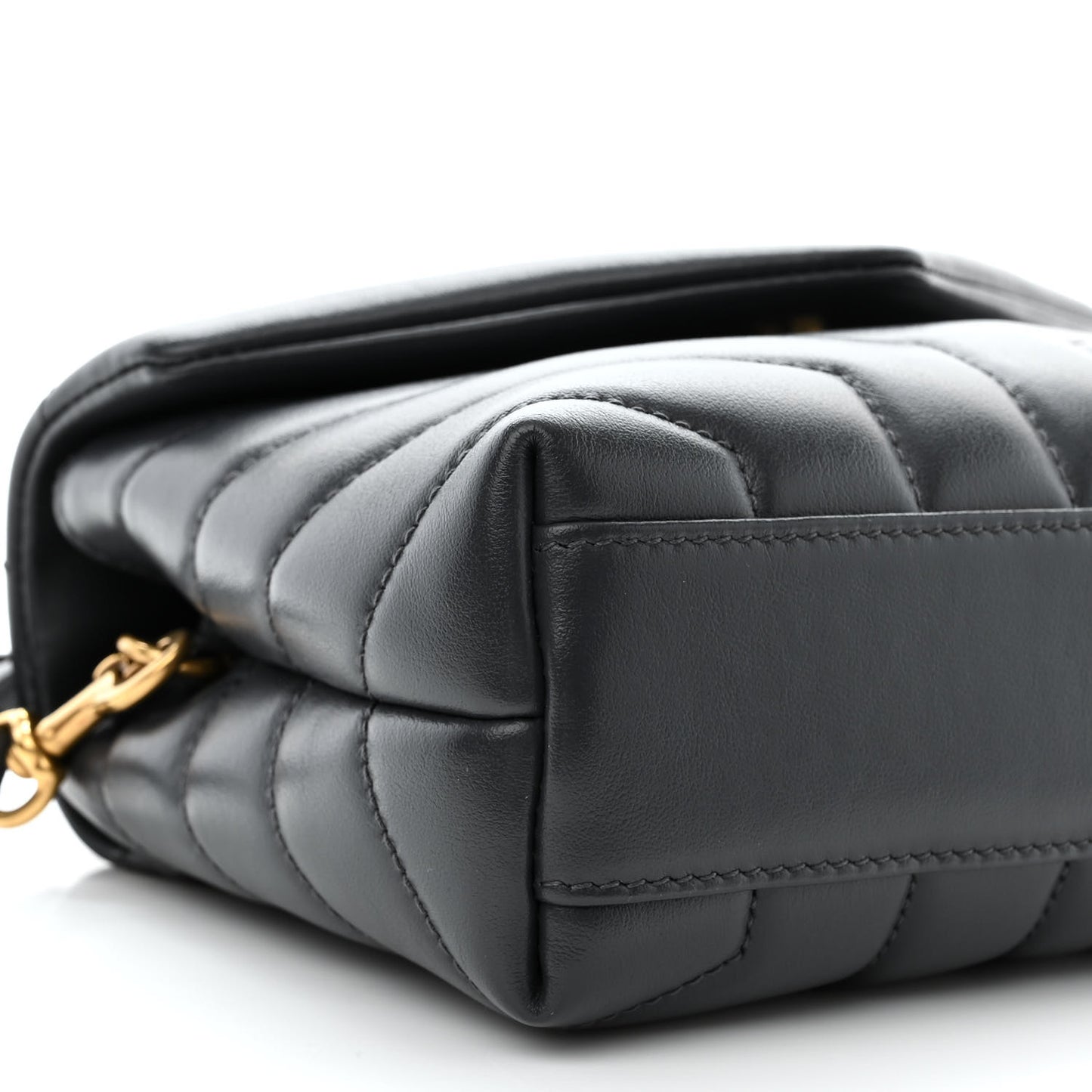 Calfskin Y Quilted Monogram Toy Loulou Crossbody Bag Dark Smog