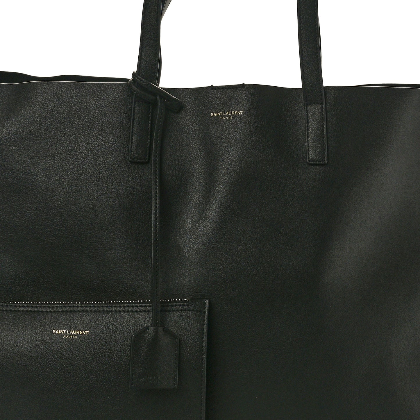 Calfskin Large Shopping Tote Black
