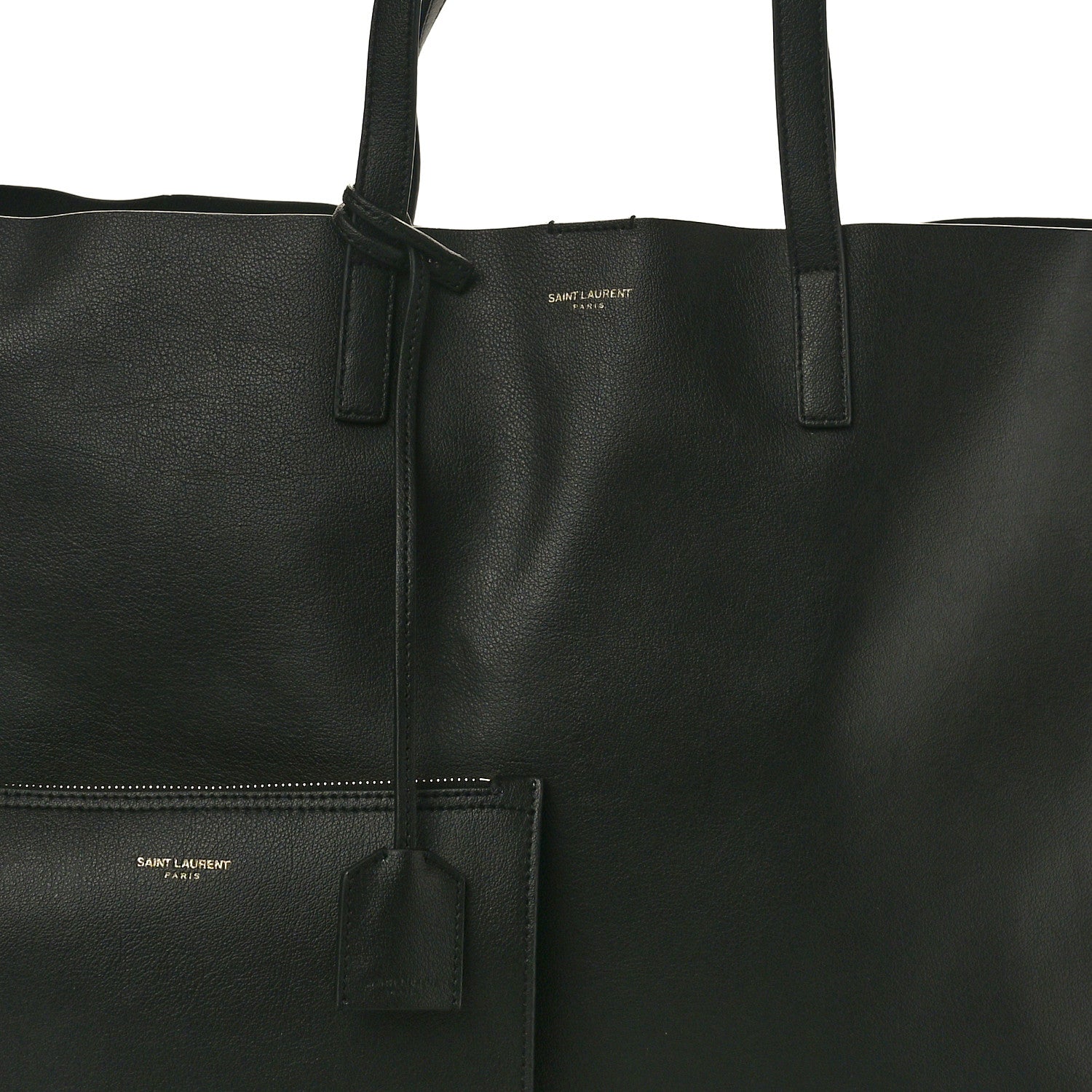 Saint Laurent Calfskin Large Shopping Tote Black 9 of 12