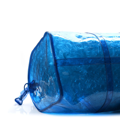 Louis Vuitton PVC Monogram Keepall Bandouliere 50 Blue 8 of 10