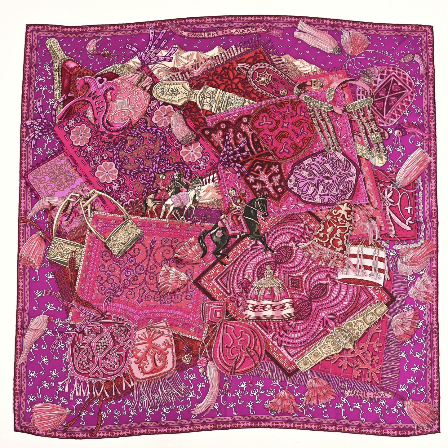 Silk Cavaliers du Caucase Scarf 90