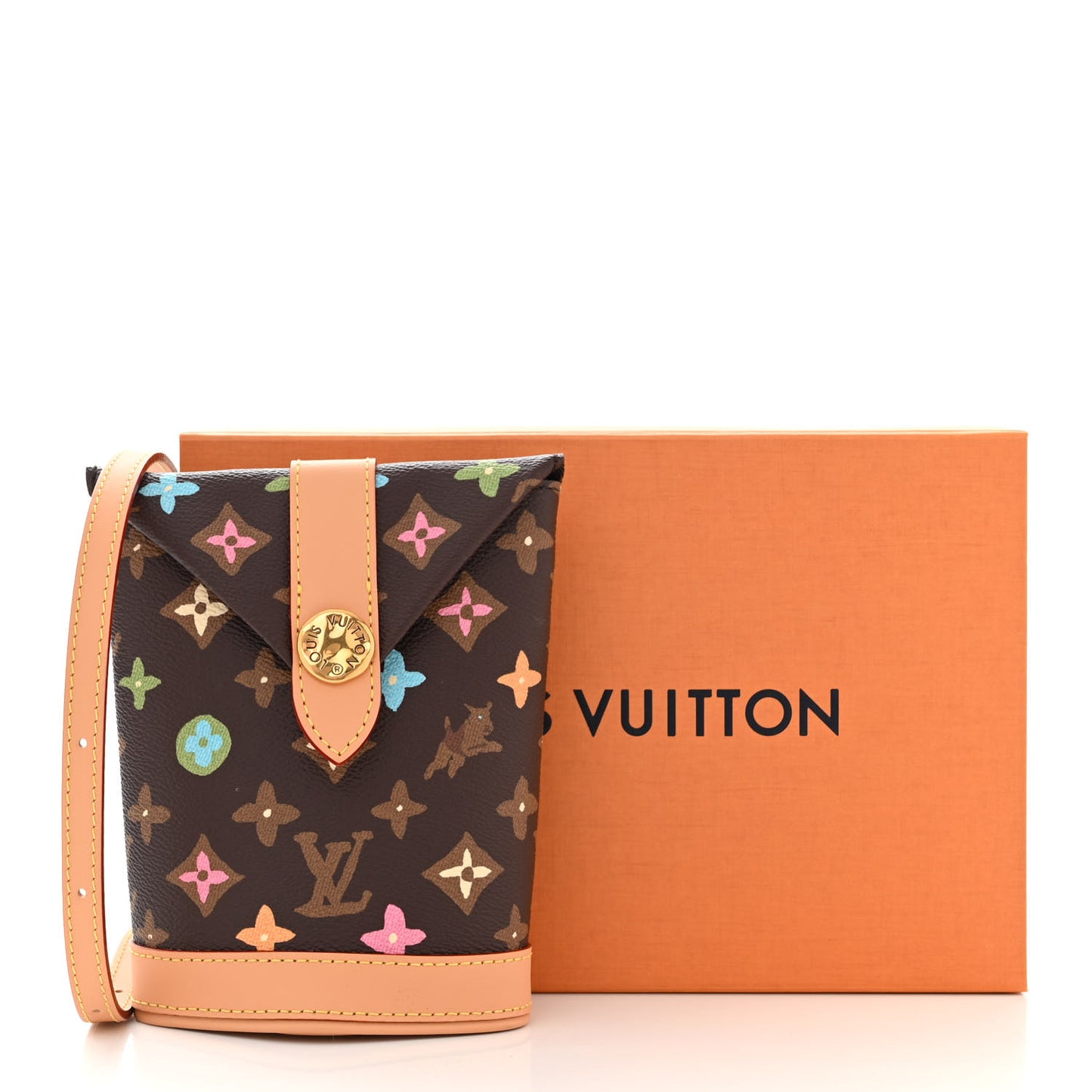 X TYLER THE CREATOR Monogram Craggy Envelope Pouch Chocolate