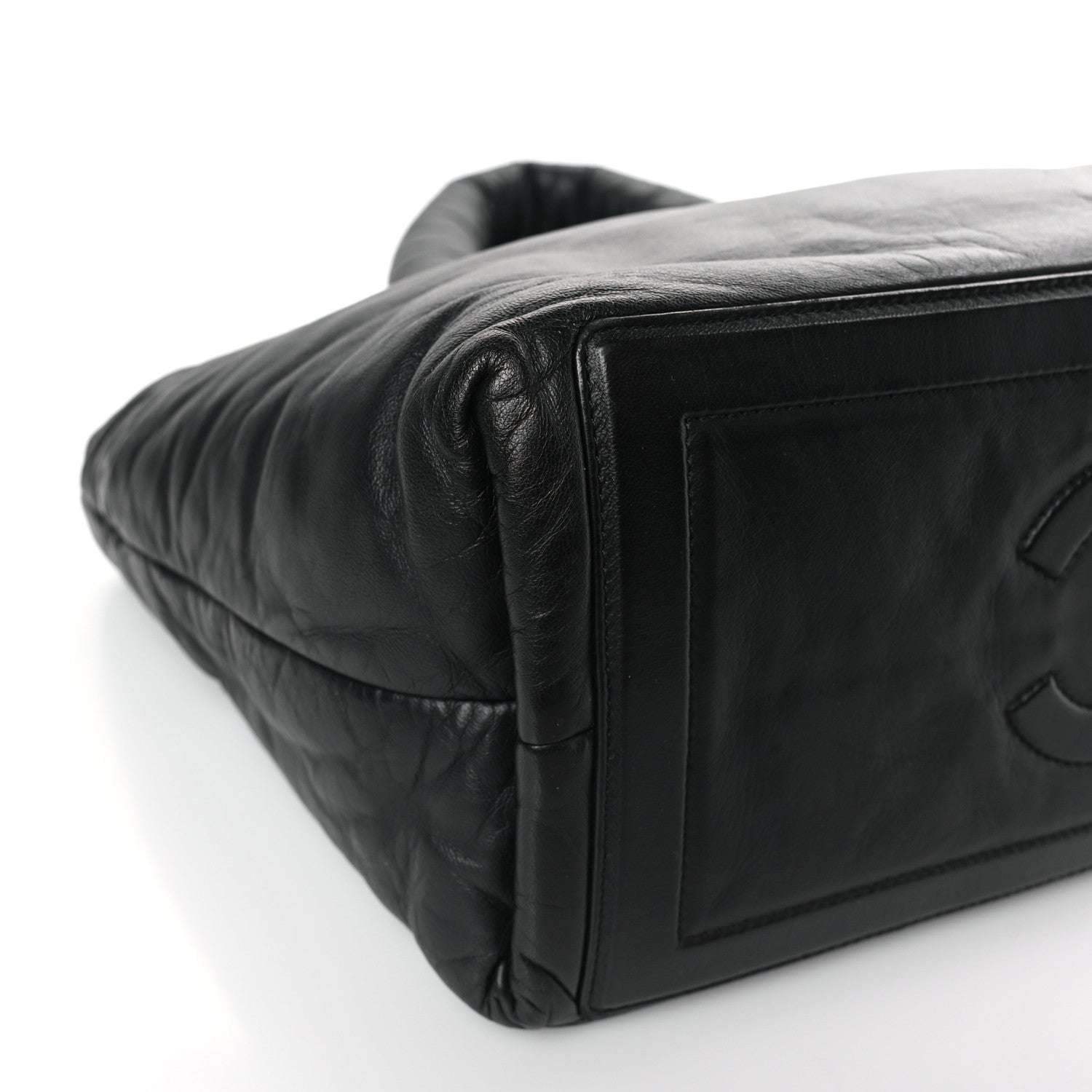 Chanel Lambskin Quilted Small Coco Cocoon Reversible Tote Black 8 of 9