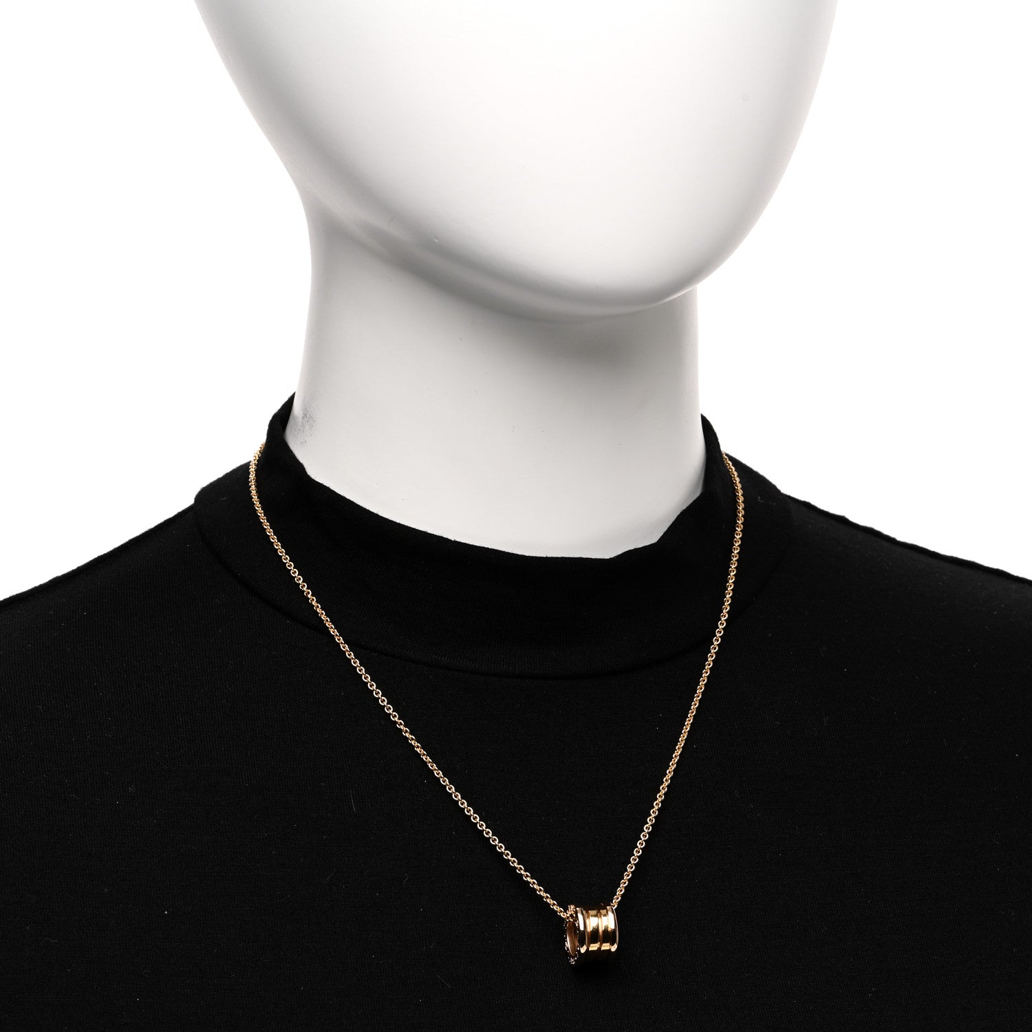 Bulgari 18K Rose Gold B.Zero1 Pendant Necklace 2 of 6