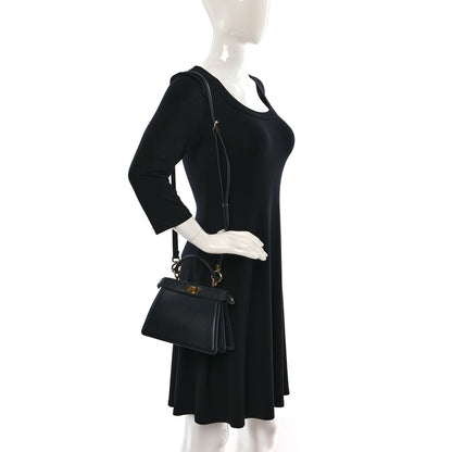 Fendi Shiny Nappa Petite Peekaboo I SEE U Satchel Black 2 of 8
