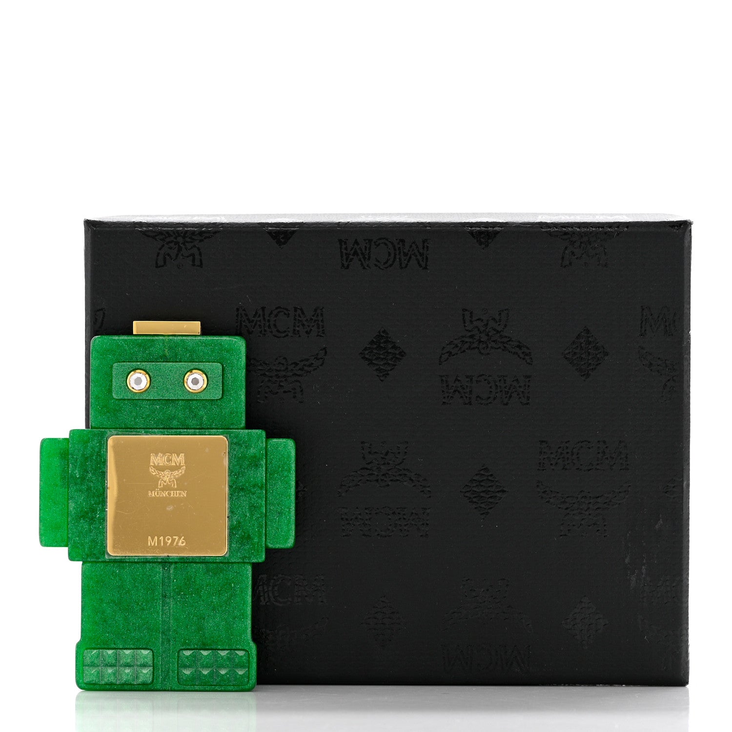 MCM Acetate Robot Brooch Green 5 of 5