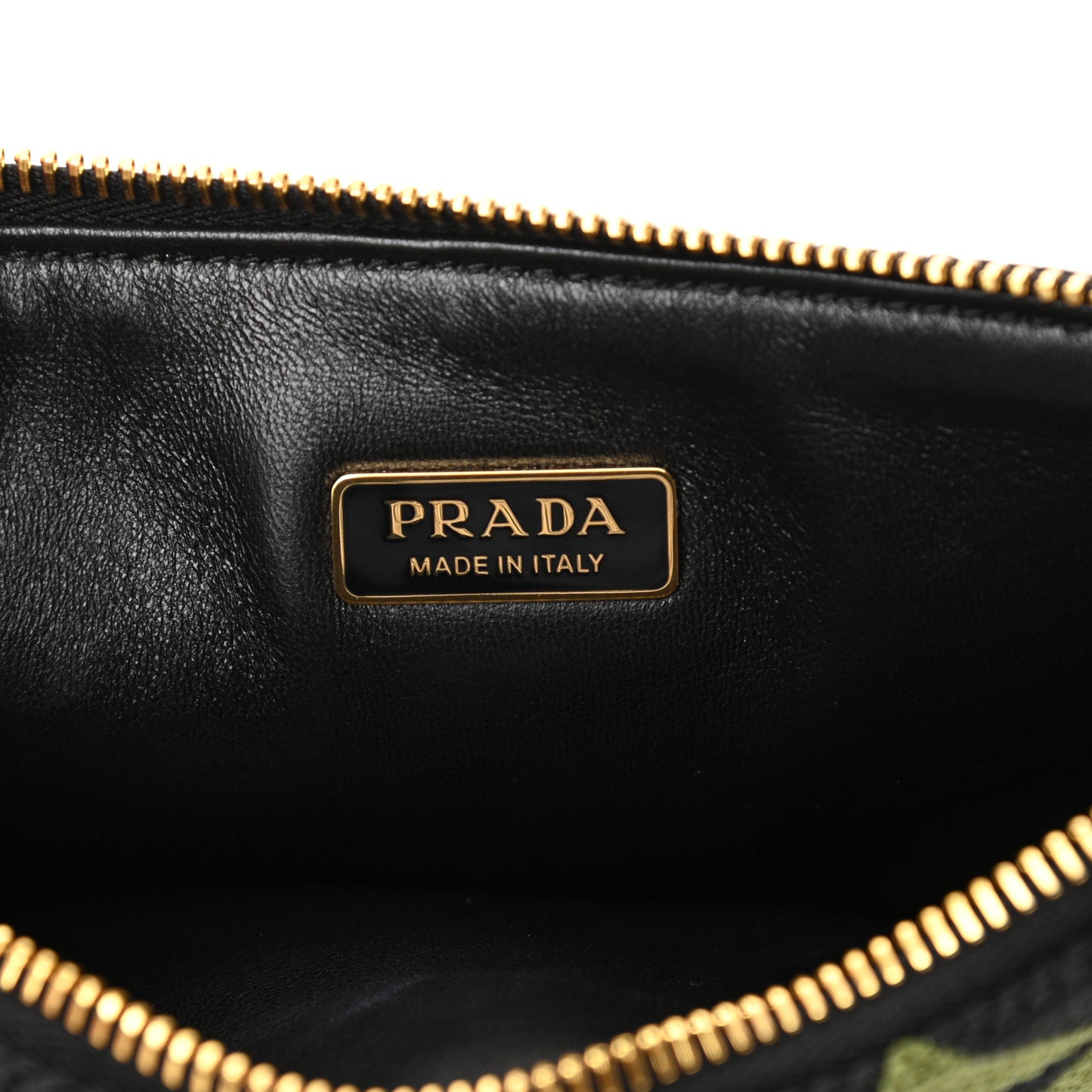 Jacquard Calfskin Triangolo Symbole Embroidered Mini Triangle Double Bag Black Edera