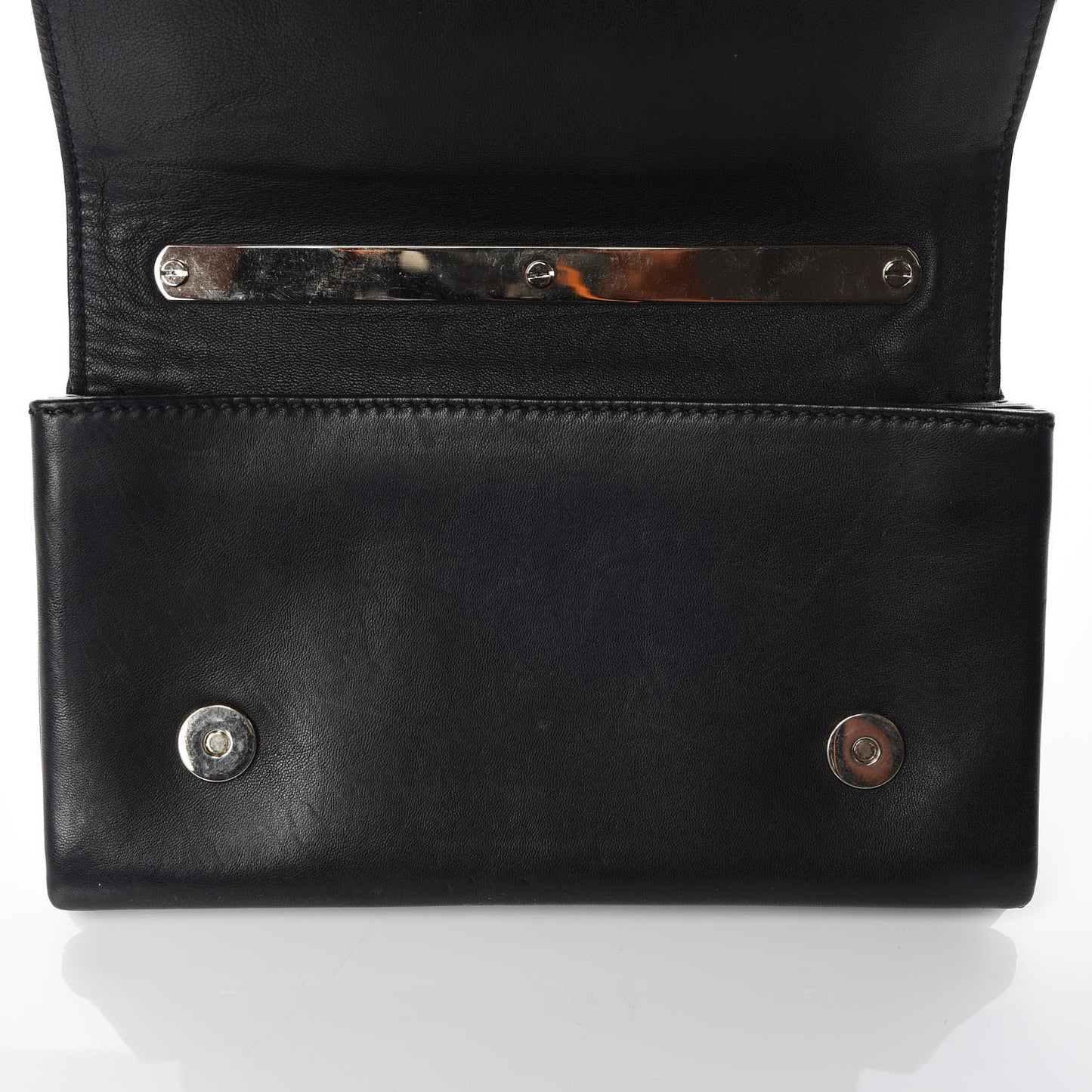 Nappa Bow Flap Shoulder Bag Black