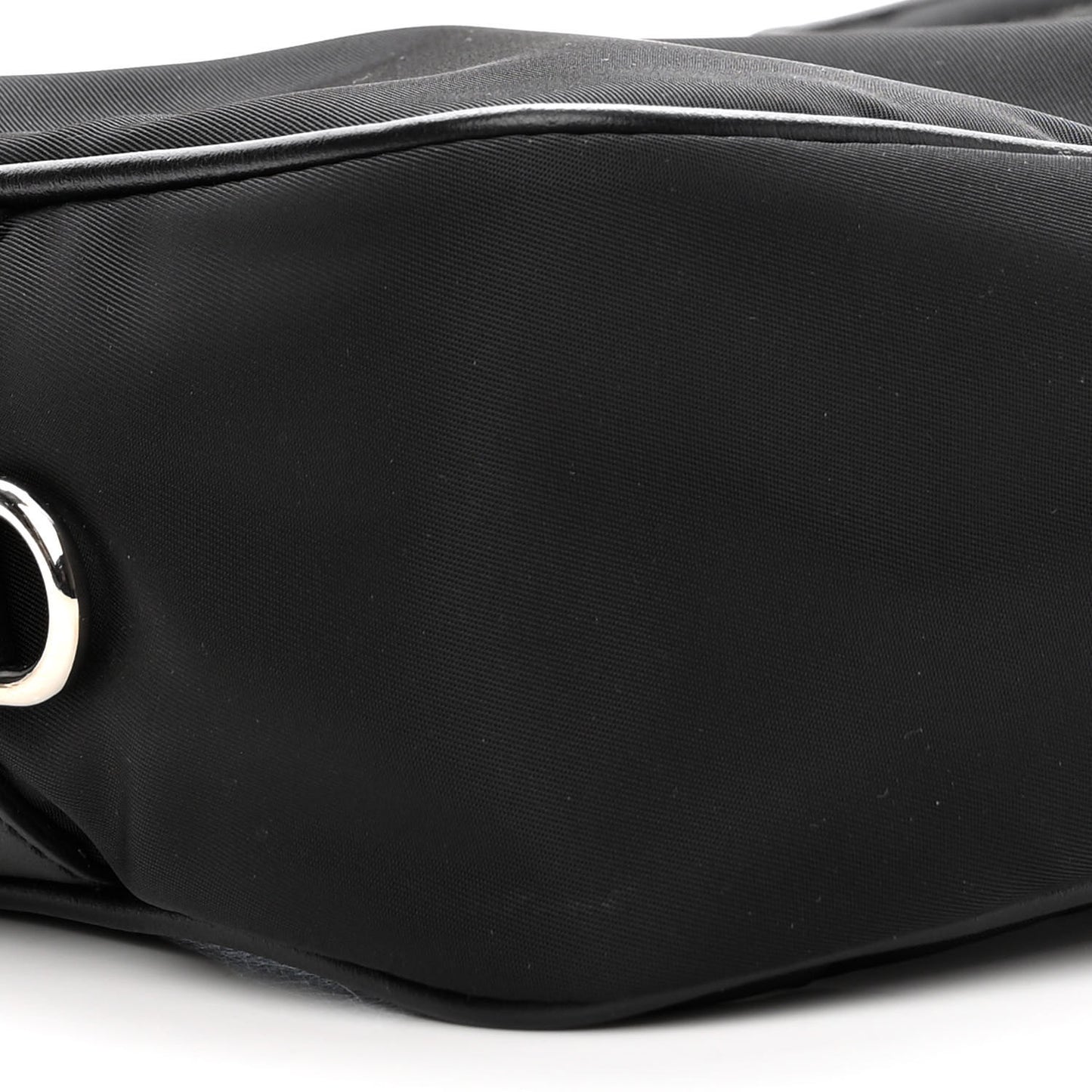 Tessuto Nylon Studded New Vela Shoulder Bag Black Bianco