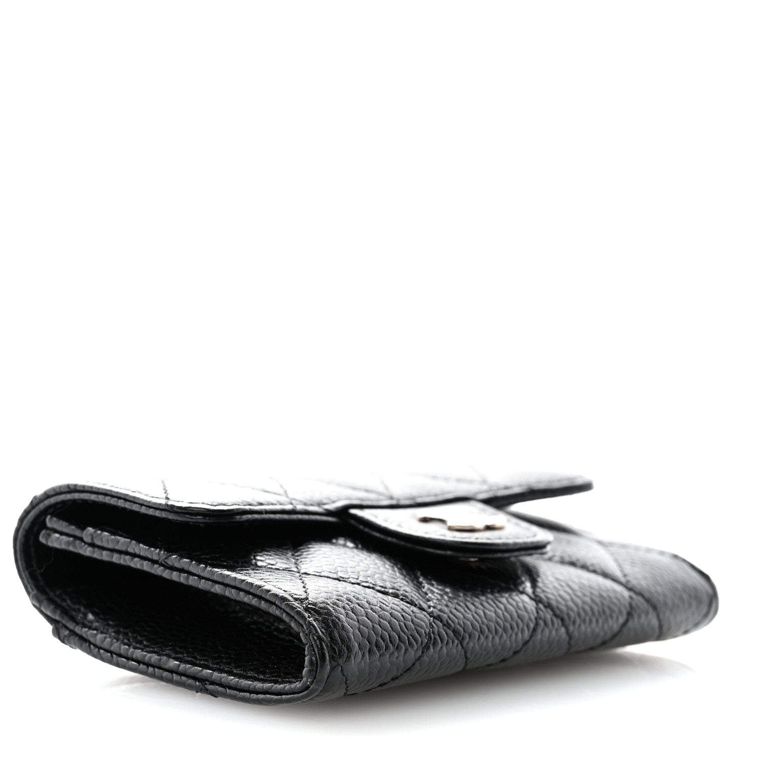 Chanel Caviar Quilted Flap Card Holder Wallet Black 4 of 8