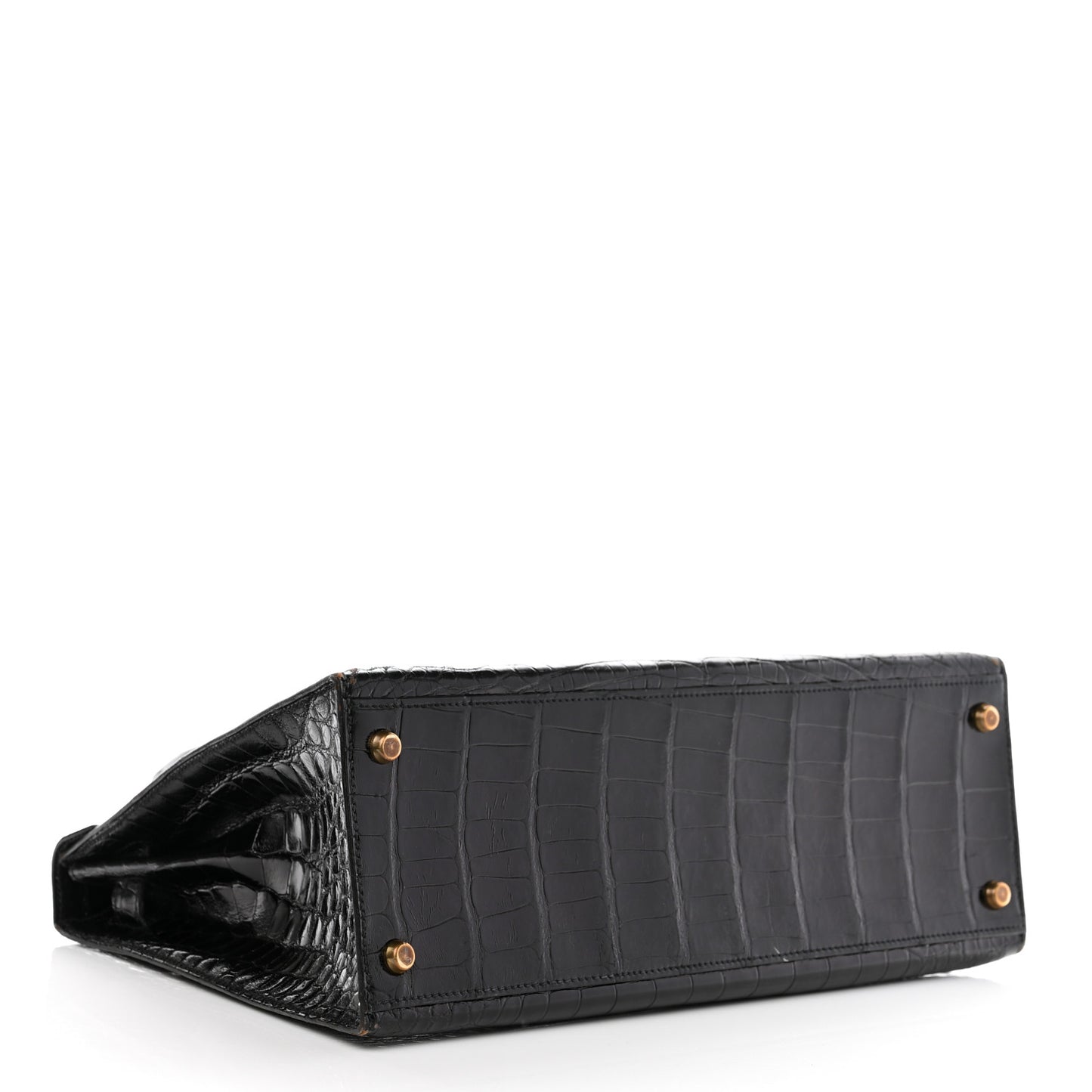 Shiny Alligator Kelly Sellier 32 Black
