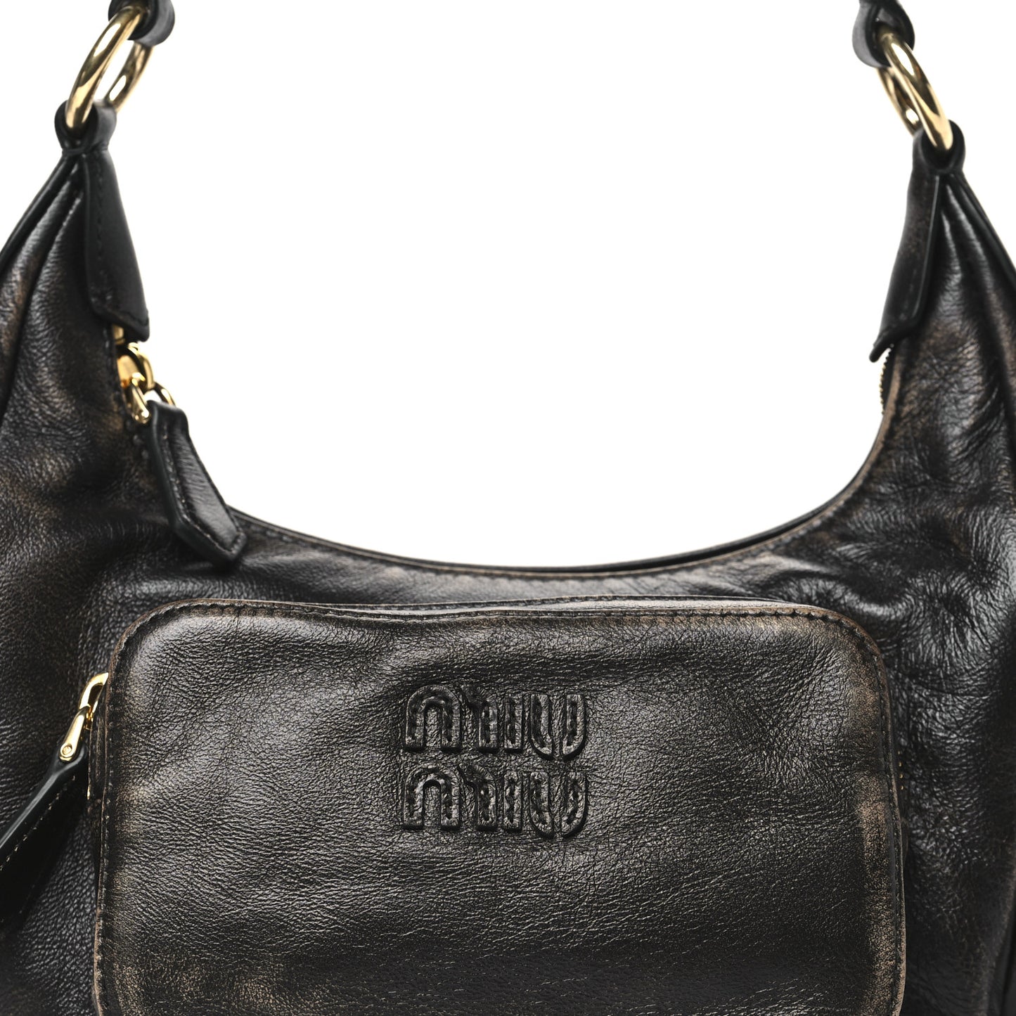 Distressed Nappa Pocket Bag Sand Coffee