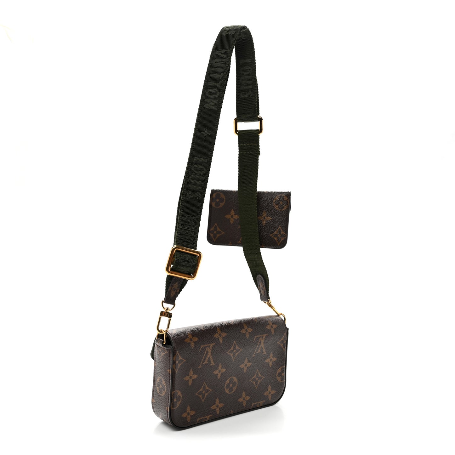 Monogram Felicie Strap & Go Kaki