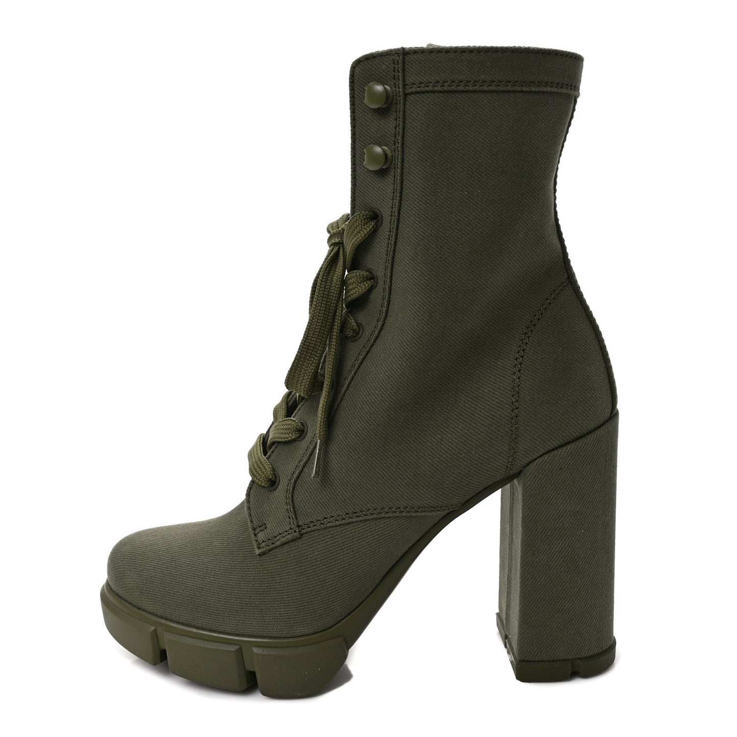 Washed Denim Lace Up 110mm Ankle Boots 39 Militare
