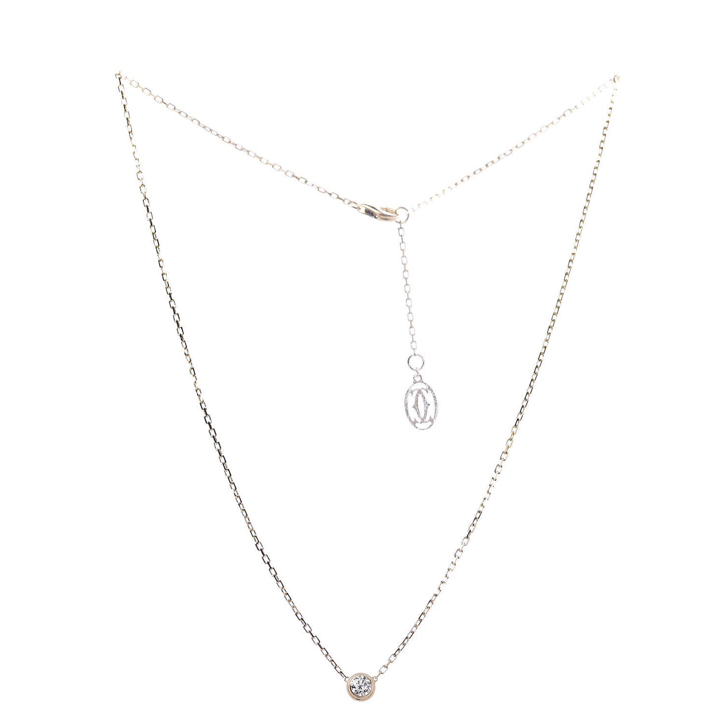 18K Yellow Gold Diamond LM D'Amour Pendant Necklace