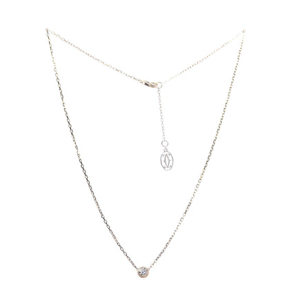 Cartier 18K Yellow Gold Diamond LM D'Amour Pendant Necklace 3 of 8