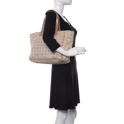 Chanel Nylon Medium Travel Tote Beige 2 of 12