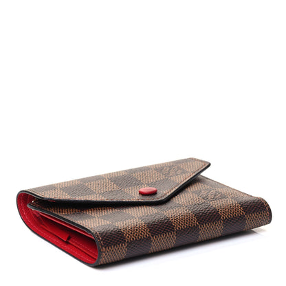 Louis Vuitton Damier Ebene Victorine Wallet Red 3 of 4