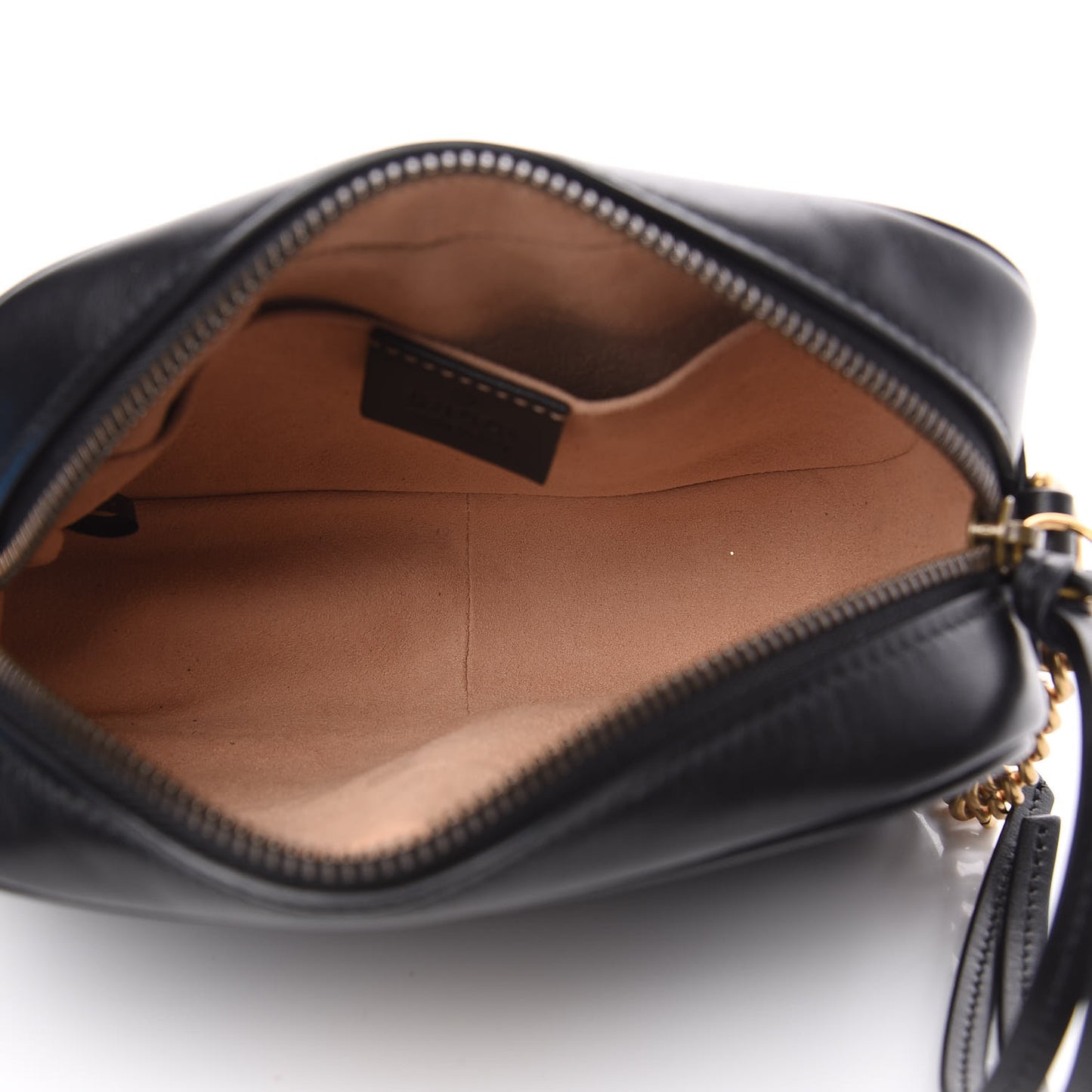 Calfskin Matelasse Mini GG Marmont Chain Shoulder Bag Black