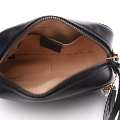 Gucci Calfskin Matelasse Mini GG Marmont Chain Shoulder Bag Black 4 of 9