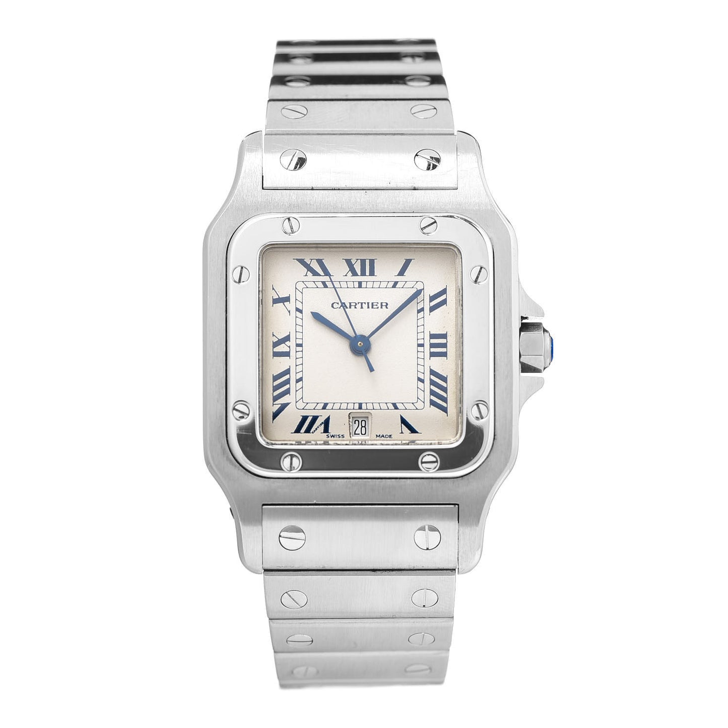Stainless Steel 29mm Santos De Galbee Quartz Watch