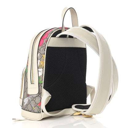 Gucci GG Supreme Monogram Flora Web Small Ophidia Day Backpack White 3 of 10