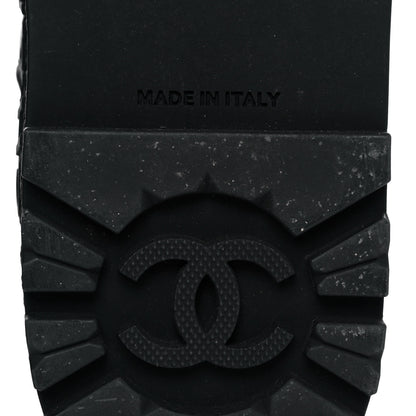 Chanel Calfskin Cap Toe CC Ankle Boots 37 Black 7 of 9