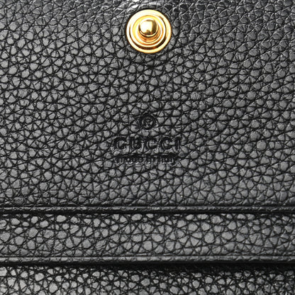 Gucci Grainy Calfskin Zumi Chain Card Case Wallet Black 6 of 7
