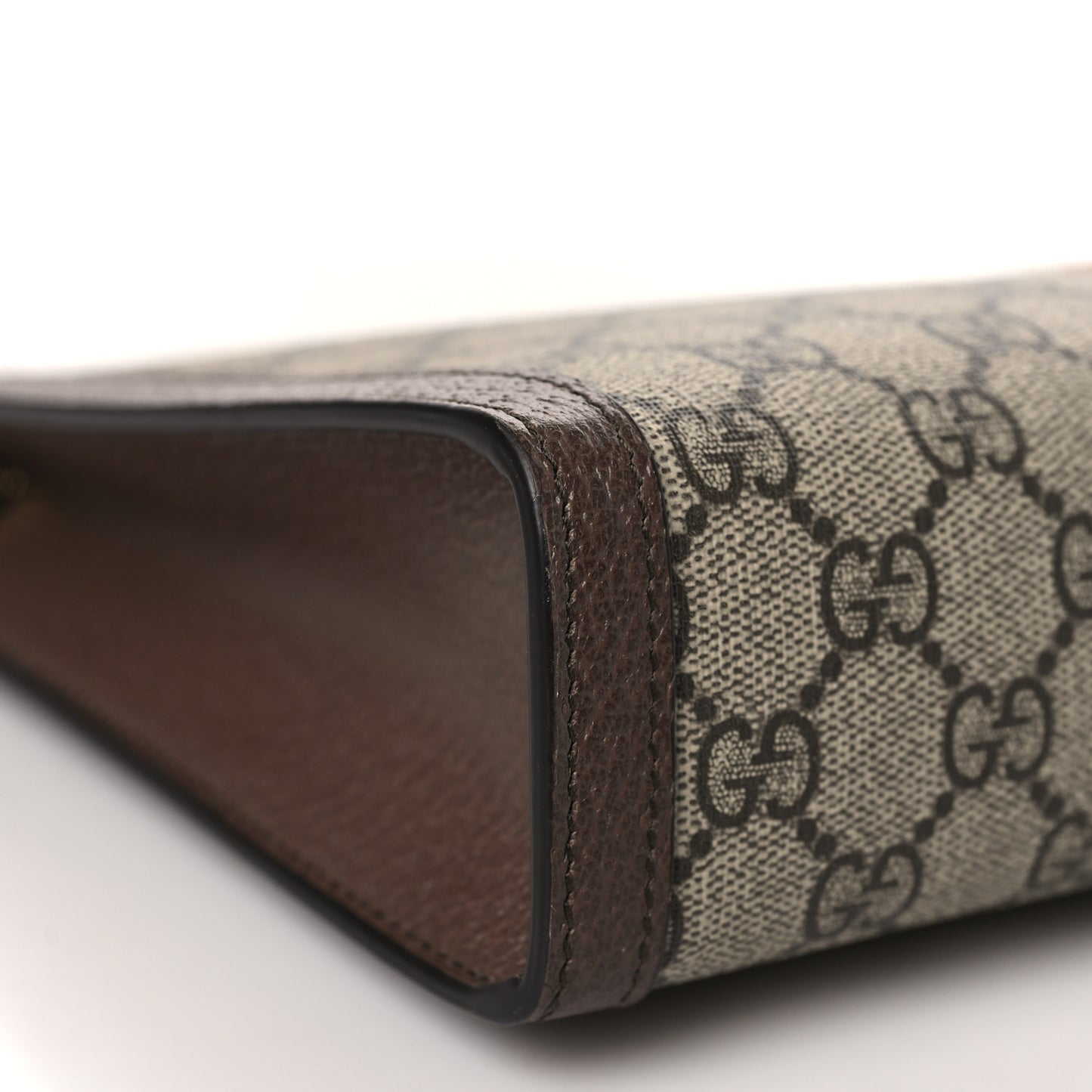 GG Supreme Monogram Web Ophidia Pouch Brown