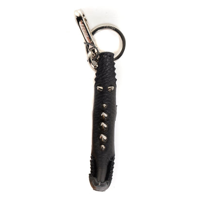 Fendi Calfskin Gator Charm Key Fob Black 1 of 5