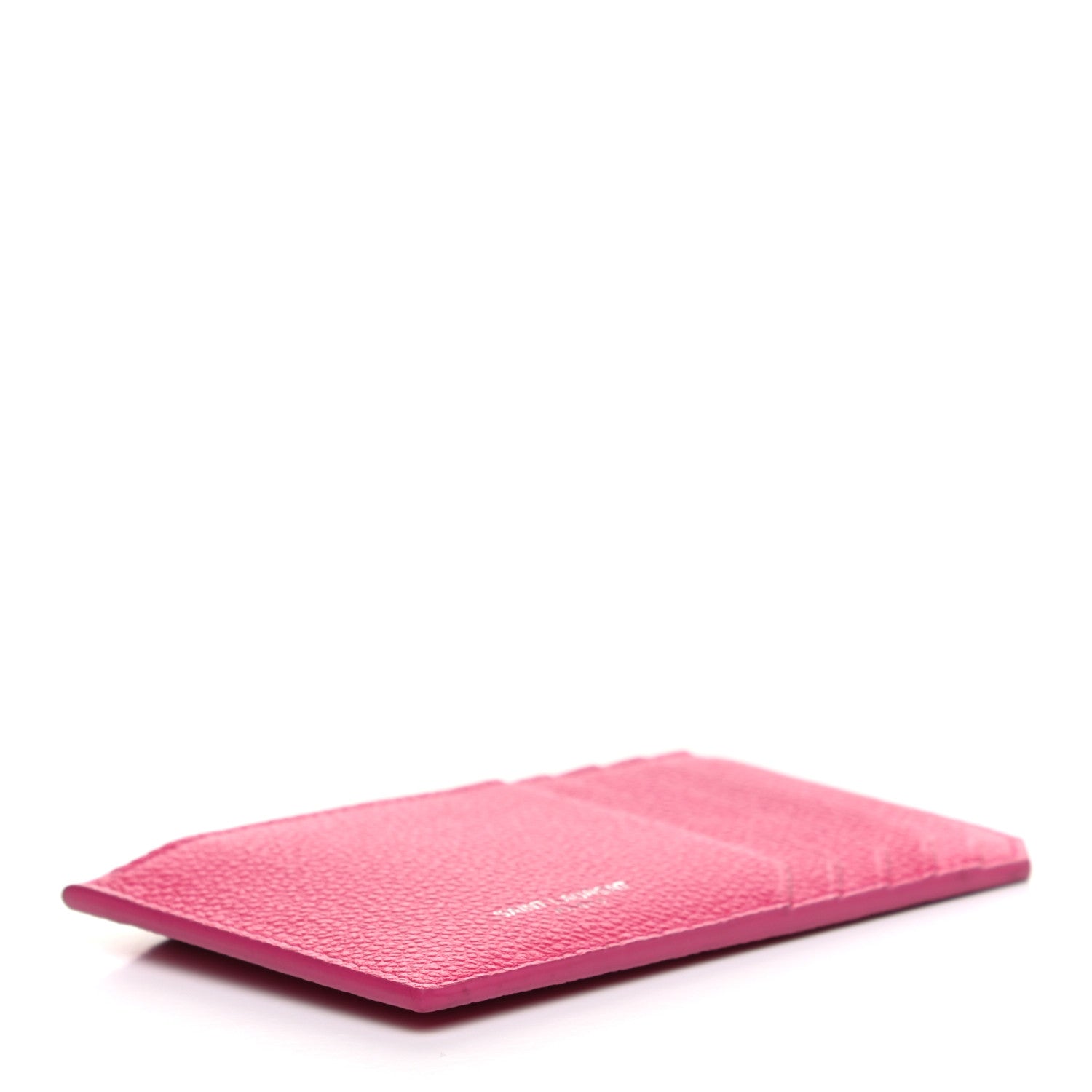 Saint Laurent Grained Calfskin 5 Fragments Zip Pouch Card Holder Bubblegum 4 of 8