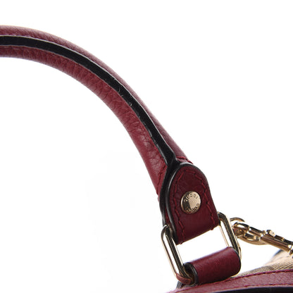 Gucci Monogram Cellarius Calfskin Vintage Web Small Boston Beige Ebony Soft Burgundy Peonia Flower Box Pink 12 of 14
