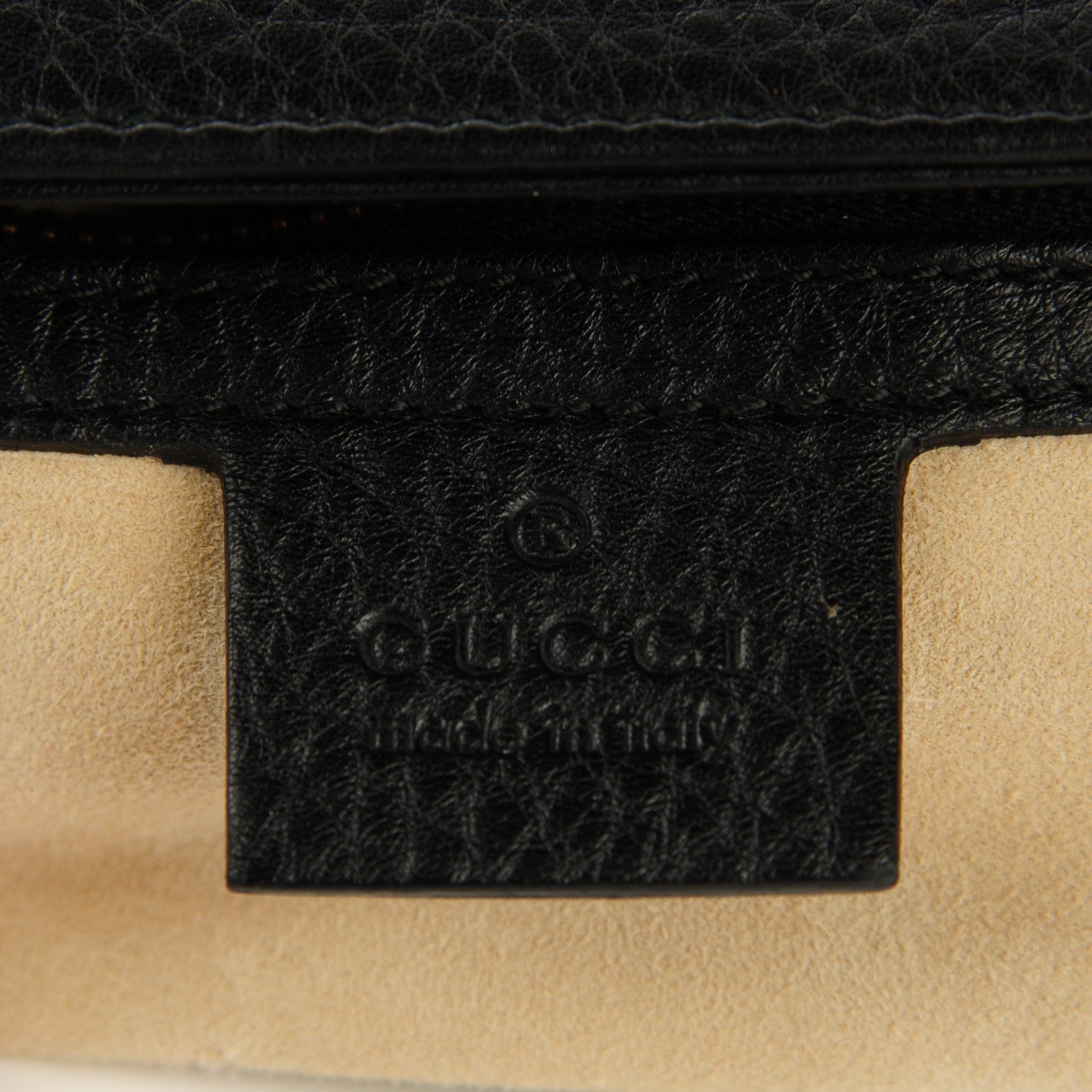 Gucci Pebbled Calfskin Medium 1973 Top Handle Satchel Black 7 of 9