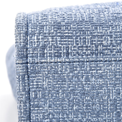 Chanel Woven Straw Raffia Small Deauville Tote Blue 7 of 8