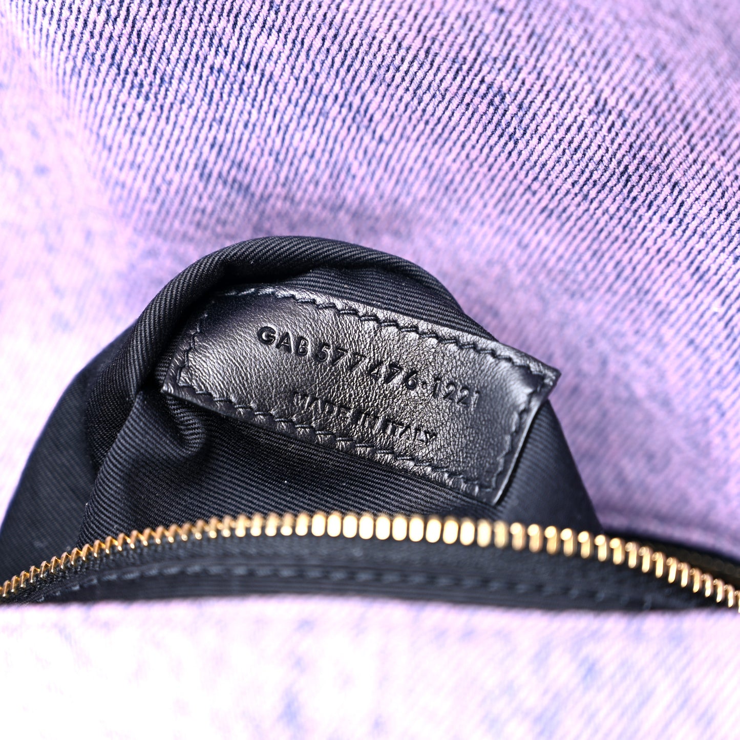 Denim Quilted Small Loulou Puffer Monogram Chain Satchel Bleached Lilac