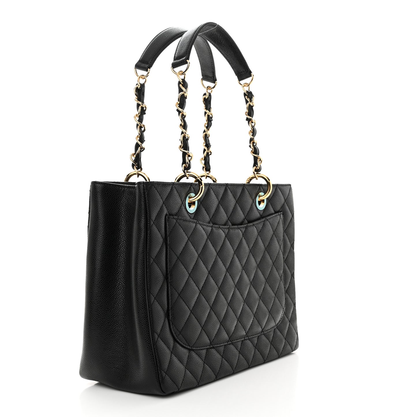 Caviar Quilted Grand Shopping Tote GST Black