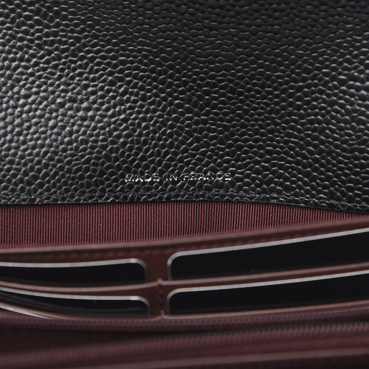 Caviar Quilted Large Gusset Flap Wallet Black