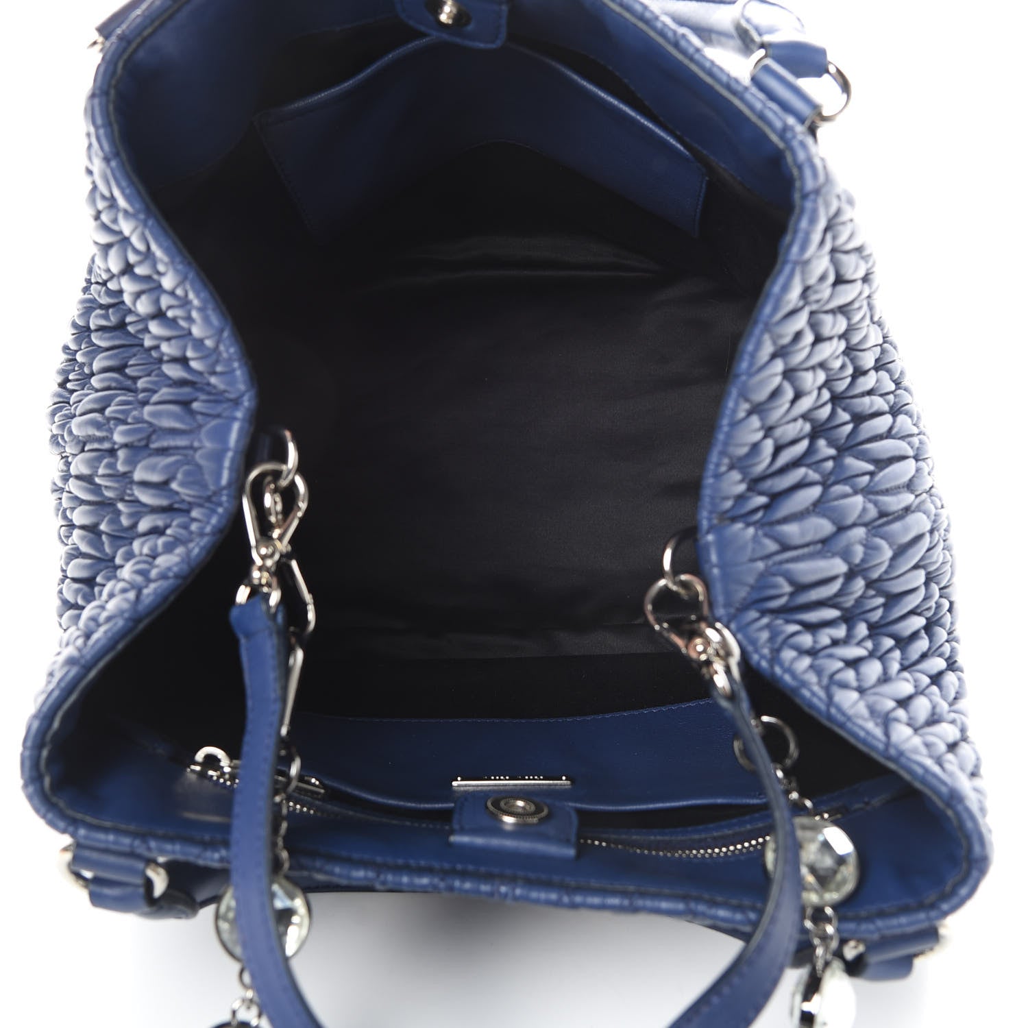 Miu Miu Nappa Matelasse Crystal Tote Inchiostro 5 of 11