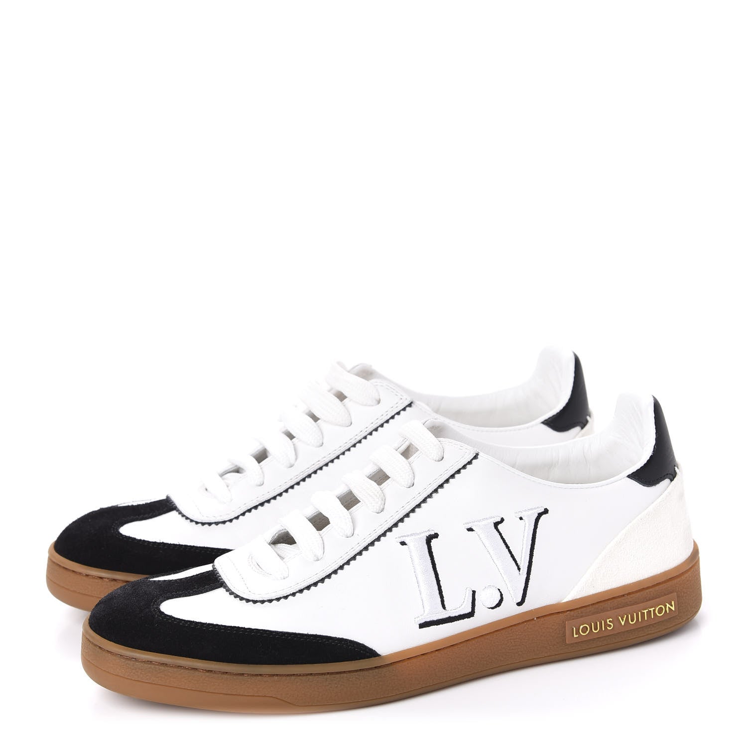Louis Vuitton Calfskin Frontrow Sneakers 37 Black 3 of 12